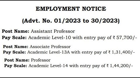 UGC 7th CPC Rs 57,700 pm Permanent Assistant Professor Recruitment Notification in Govt. College