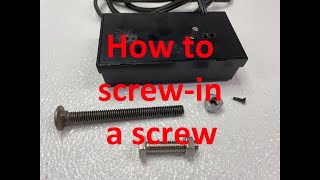 How to screw-in a screw correctly. Every time.