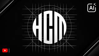 HCM Letter Logo Design in Illustrator | Professional Monogram Logo Design Tutorial