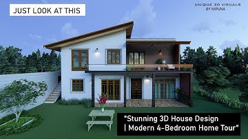 "Stunning 3D House Exterior Design | Modern 4-Bedroom Home Tour" #VirtualTour #DesignInspiration