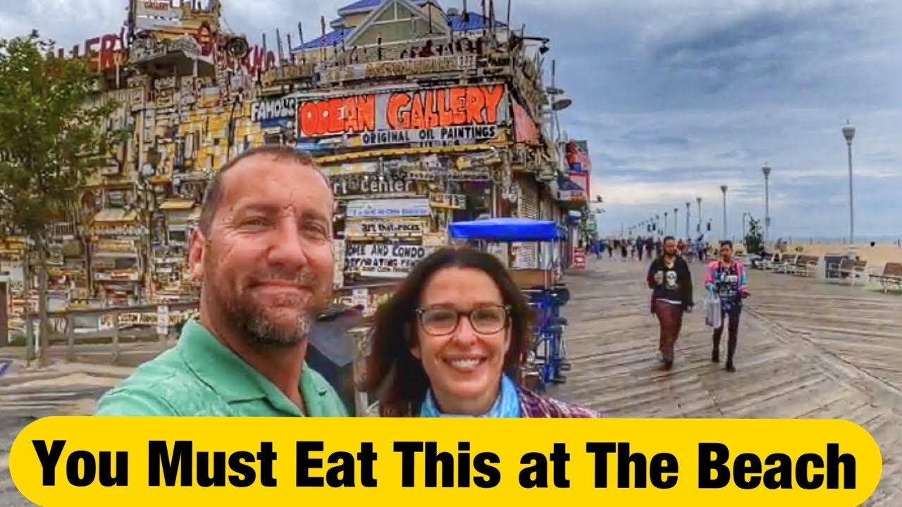 What you MUST eat on a beach town BOARDWALK - YouTube