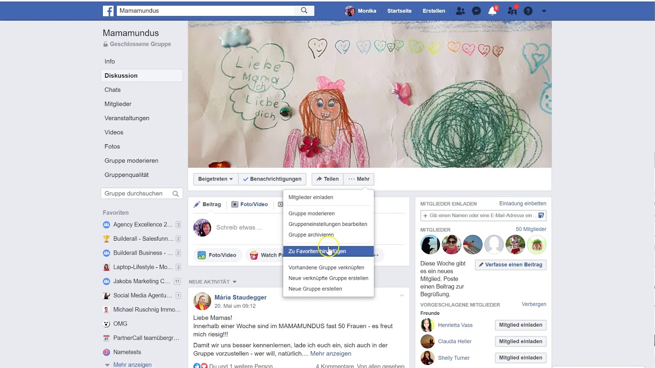 Facebook-Gruppe zu Favoriten hinzufügen - [Tutorial] ⭐⭐⭐