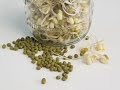 Mung beans sprouted in a jar - and my favorite recipe for them.