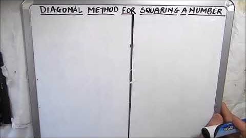 What is the Diagonal Method of Squaring a Number / Diagonal Method of Squaring a Number (Easy Steps)