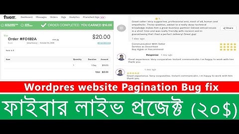Fiverr live project - Wordpress website pagination fix|| ফাইবার লাইভ