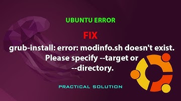UBUNTU FIX: grub-install: error: modinfo.sh doesn