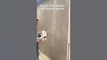 Rough Cast plaster finish on precast panels #construction #precast