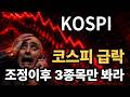 코스피 급락 외국인 5조원대 매도에 갈린 3종목