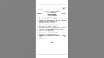 B-TECH JNTUH| R18 | CSE(AI&ML)| FUNDAMENTALS OF INTERNET OF THINGS AUG-2022|QUESTION PAPER