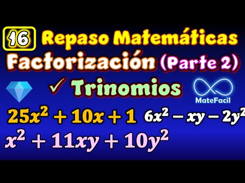💎16. Factorización de trinomios (Con y sin coeficiente) EJERCICIOS RESUELTOS