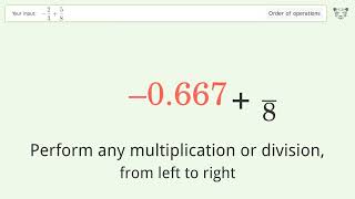 Master Order of Operations: Solve -2/3+5/8 Step by Step!