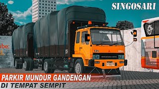 TRUK GANDENG PARKIR MUNDUR DI TEMPAT SEMPIT | SHARE LIVERY MOD TRUK BUSSID screenshot 2