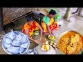 traditional SEA FISH CURRY cooking and eating by santali tribe women || fish curry recipe