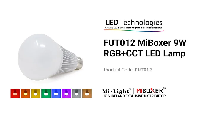LED Technologies | FUT012 MiBoxer 9W RGB+CCT LED Bulb