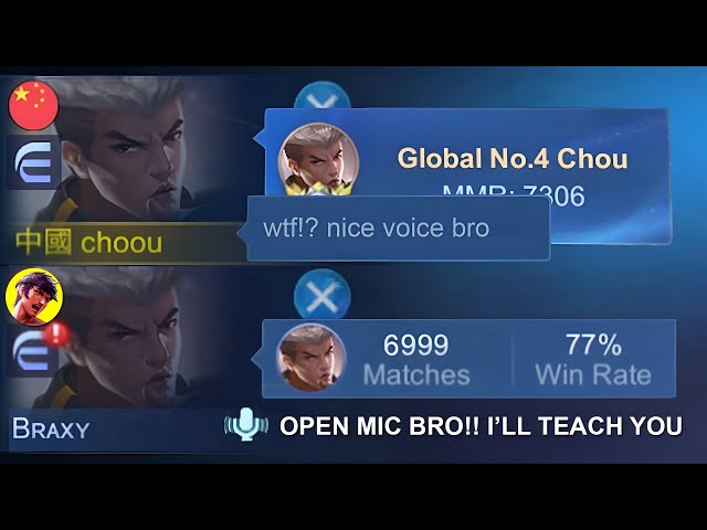 VOICE REVEAL!? I MET YOUTUBER CHOU IN RANKED AND THIS HAPPENED… (OPEN MIC BRAXY) class=