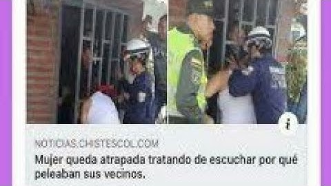 Mujer queda atrapada por cinco horas por intentar espiar a su vecina