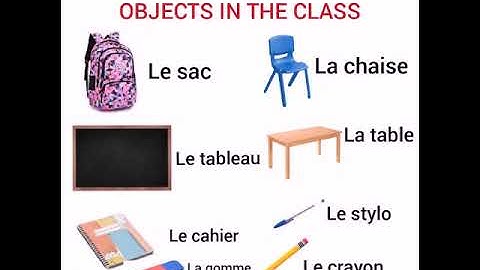 CLASS OBJECTS IN FRENCH