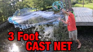 How to throw a 3 ft cast net for little people. (Teaching Silas)