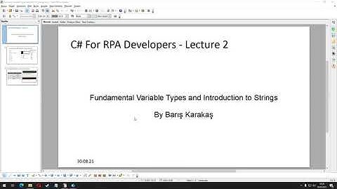 Lec 02 - C# For RPA Developers - Variable Types and string Initialization