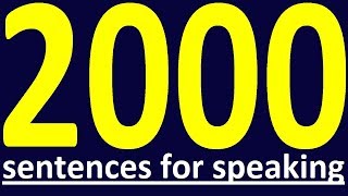 2000 ENGLISH SENTENCES FOR SPEAKING. ENGLISH GRAMMAR. HOW TO LEARN ENGLISH SPEAKING EAISLY