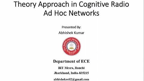 Presentation 6:  Application of Intelligent Game Theory Approach in Cognitive Radio