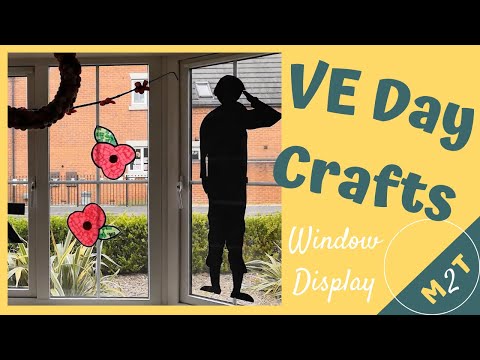 VE Day Crafts to create a Window Display