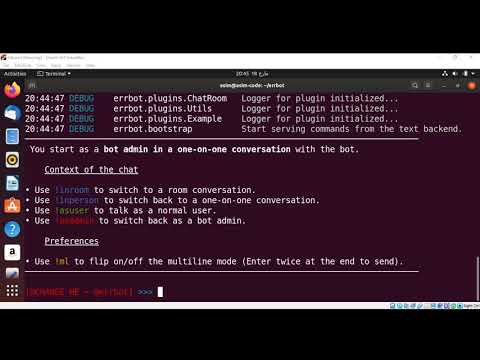 Errbot a chatbot in Python