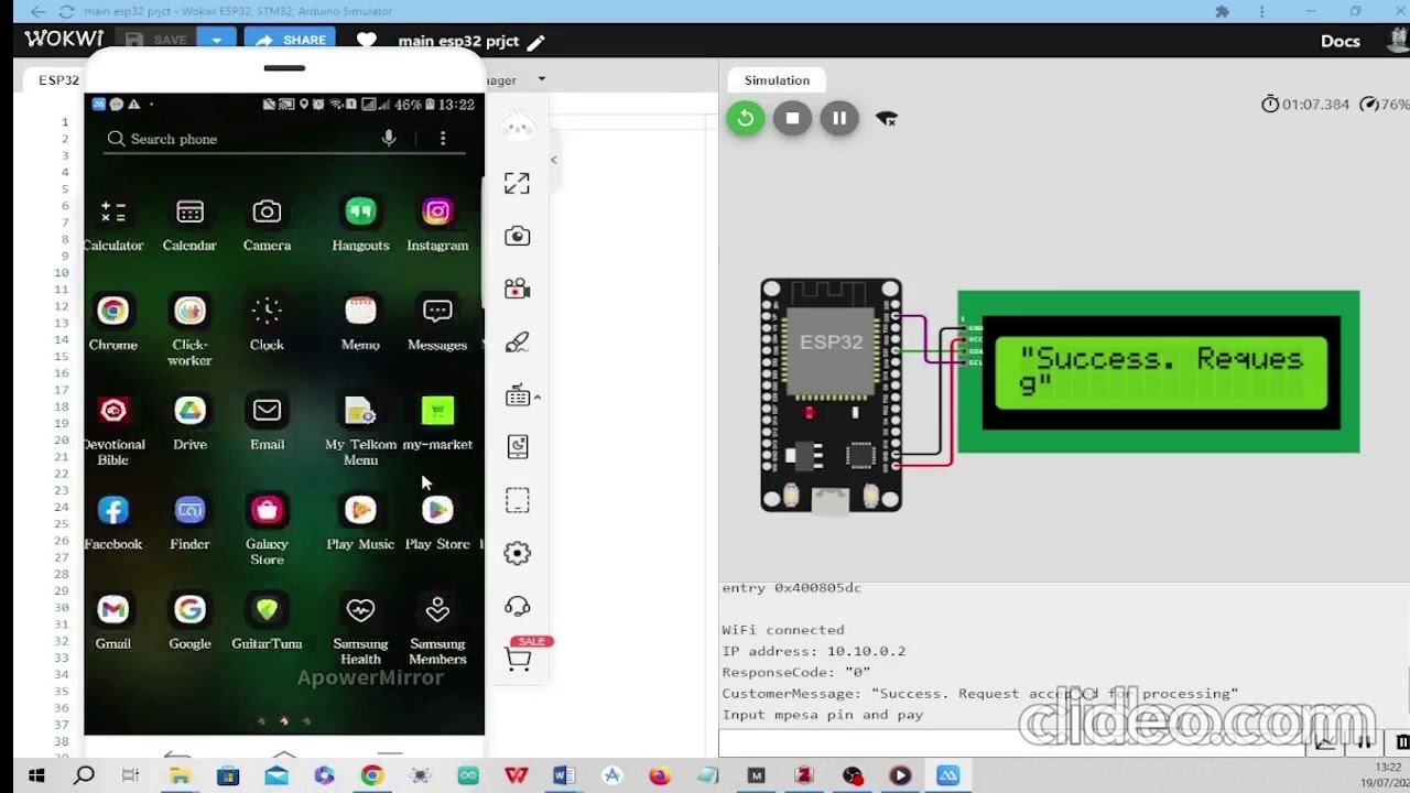 SEND AN MPESA STK PUSH USING ESP32 ARDUINO WIFI MODULE / WOKWI SIMULATOR