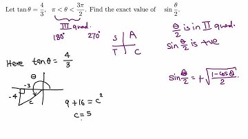 Trigonometry: Half angle of sine