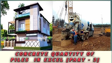 G+1 Building Estimate [Part  3 .. Concrete Quantity of Piles in Excel ]|| (Civil Zone)||