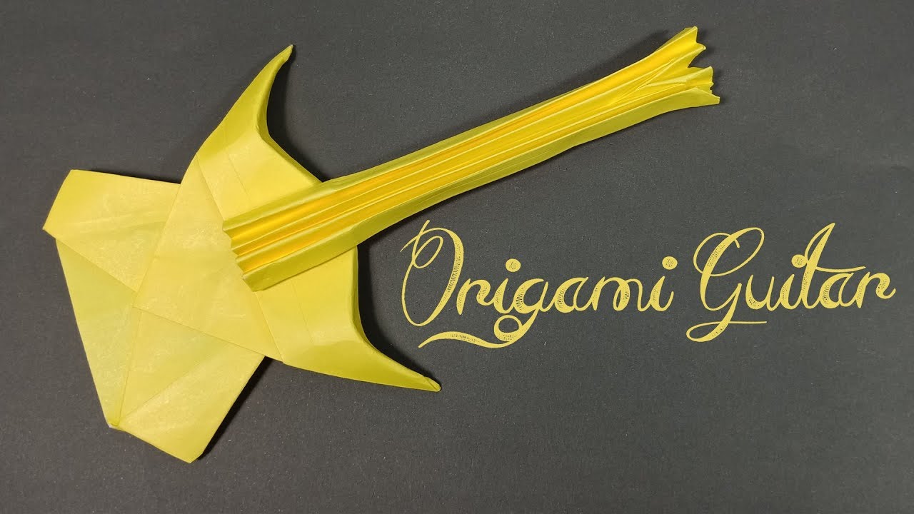 Origami Guitar How to Make a Paper Guitar YouTube