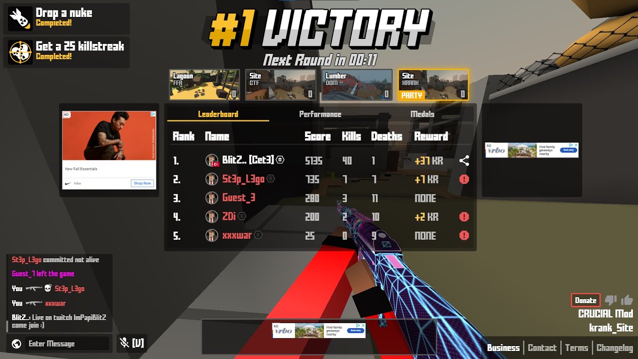 40-1 on KRANKED (Krunker) ON stream!