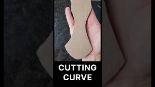 Smooth Curve cut#cardboardcraft #cuttingcardboard #perfectcut #howtocutcardb #cutouttutorial