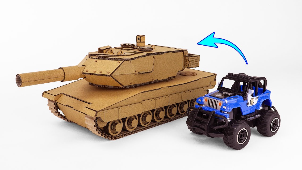 戦車　手作りです。 How to Make RC Tank with Cardboard！ - YouTube