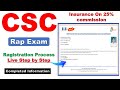 CSC Rap exam Ragistration 2025-26 |csc rap exam kaise apply kre | CSC rap exam Live 2025