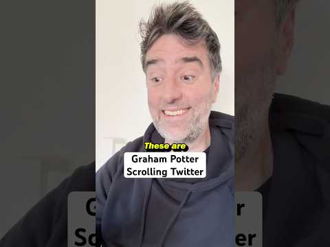 Graham Potter Scrolling Twitter