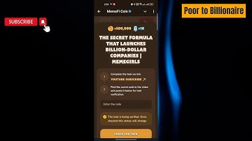 THE SECRET FORMULA THAT LAUNCHES BILLION-DOLLAR COMPANIES | MEMEGIRLS CODE |MEMEFI NEW VIDEO CODE