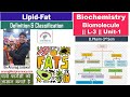 Lipids & Fat - Biomolecule || L-3 Unit-1 || Biochemistry