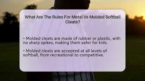 What Are The Rules For Metal Vs Molded Softball Cleats? - Softball Basics and Beyond