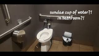 sundae cup of woter in bathroom?!