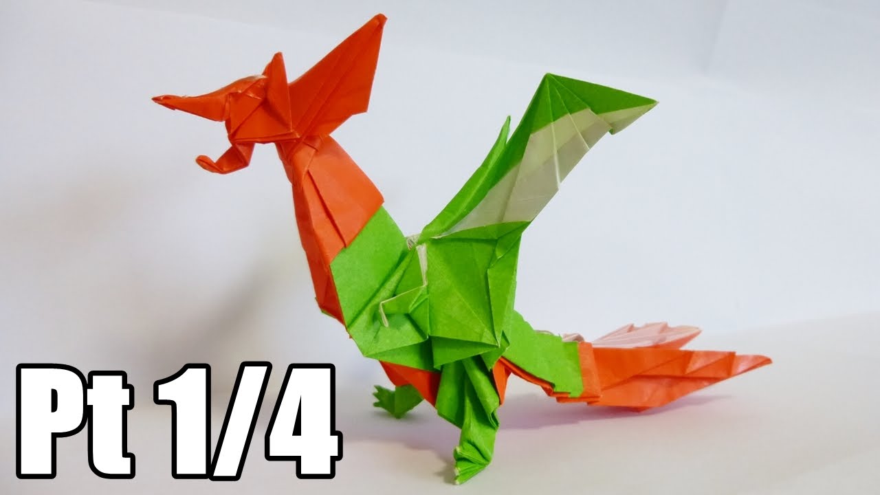 Origami Fiery Dragon V 2 折り紙 折り方 ドラゴンv 2 Youtube