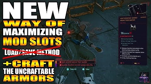 New Way Of Maximizing Legendary Mod Slots In CYBERPUNK 2077