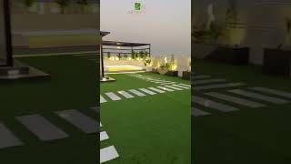 Beautiful Rooftop Lawn with Artificial Grass