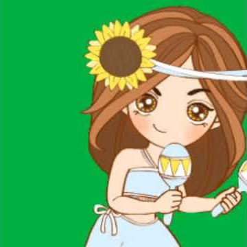 Bahan Mentahan Green Screen cewek kartun lucu ❗❗#greenscreen #editor #animasilucu