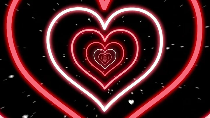 12 HOUR LONG Red Neon Lights Heart Tunnel ❤️ HD Vj loop blue free background loops | Led lights