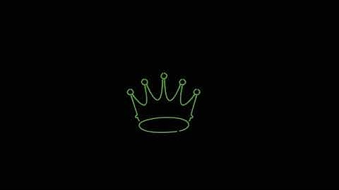 NEON CROWN Green Color - No Copyright - OVERLAY - Abstract Animated Loop Video - After Effects