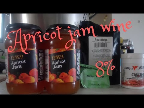 making simple apricot jam wine 8%