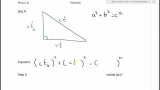 Physics 11 U4L3 Time Dilation Part 1