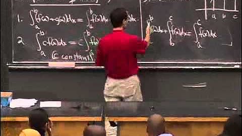 Lec 19, 18 01, First Fundamental Theorem of Calculus, Properties of Integrals Contd