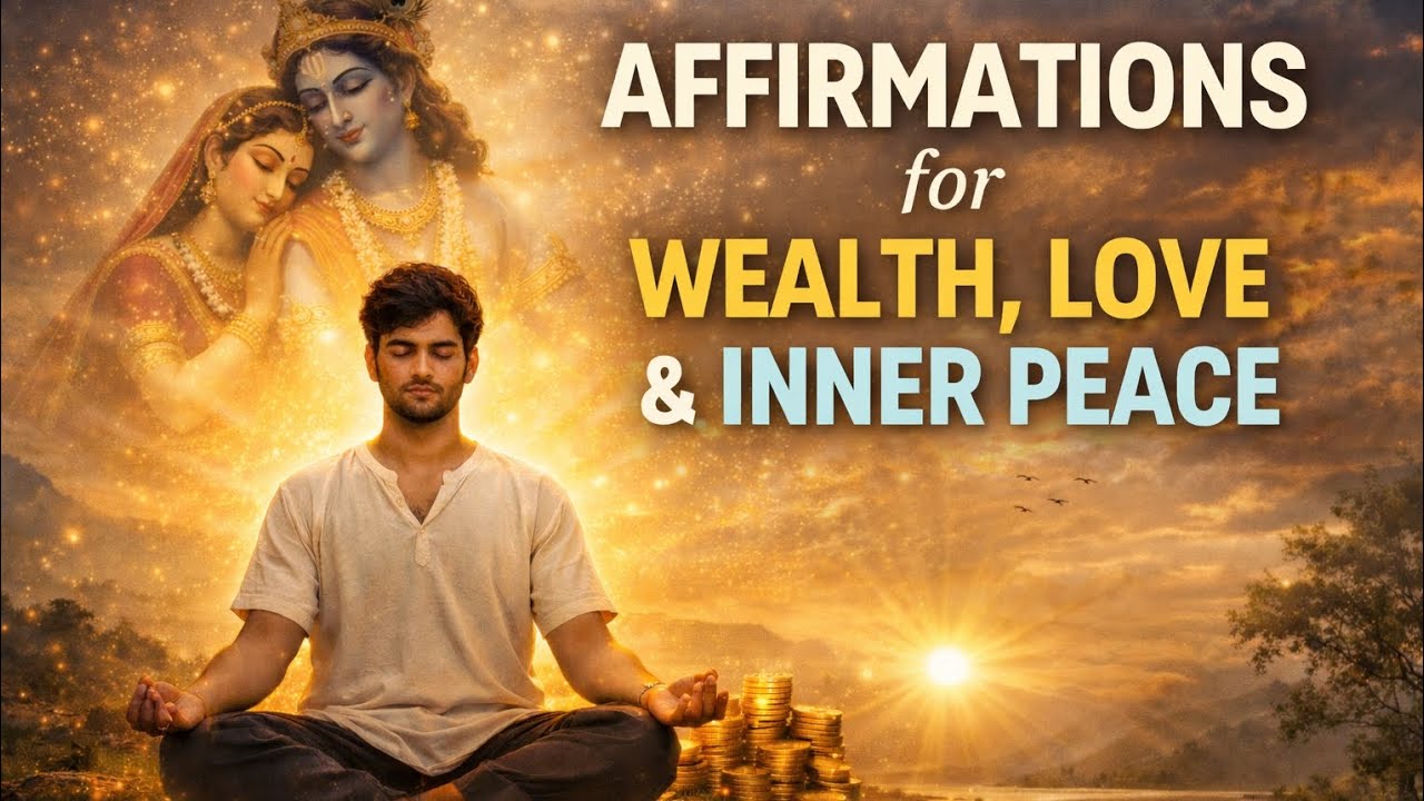 আর্থিক সমৃদ্ধি, ভালোবাসা ও মানসিক শান্তি আকর্ষণ করুন ✨ রাধা-মাধবের আশীর্বাদে দৈনন্দিন  Affirmation🌼